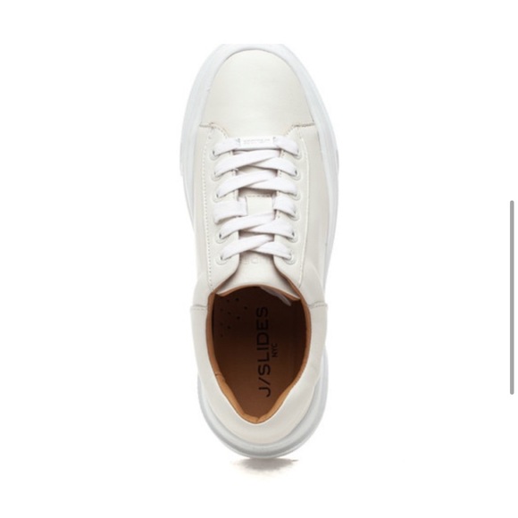 NWT J/SLIDES AMANDA White Leather Sneaker - Picture 5 of 15